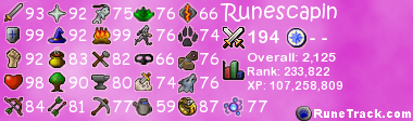 Runescapin - Stat Signature